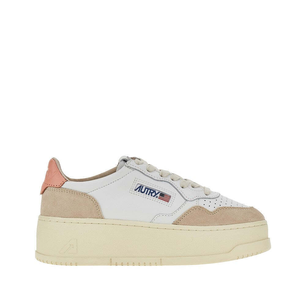 Autry Suede And Leather Medalist Platform Sneakers